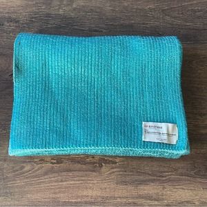 NWT Kurt Geiger Turquoise Be Kind Foil Scarf